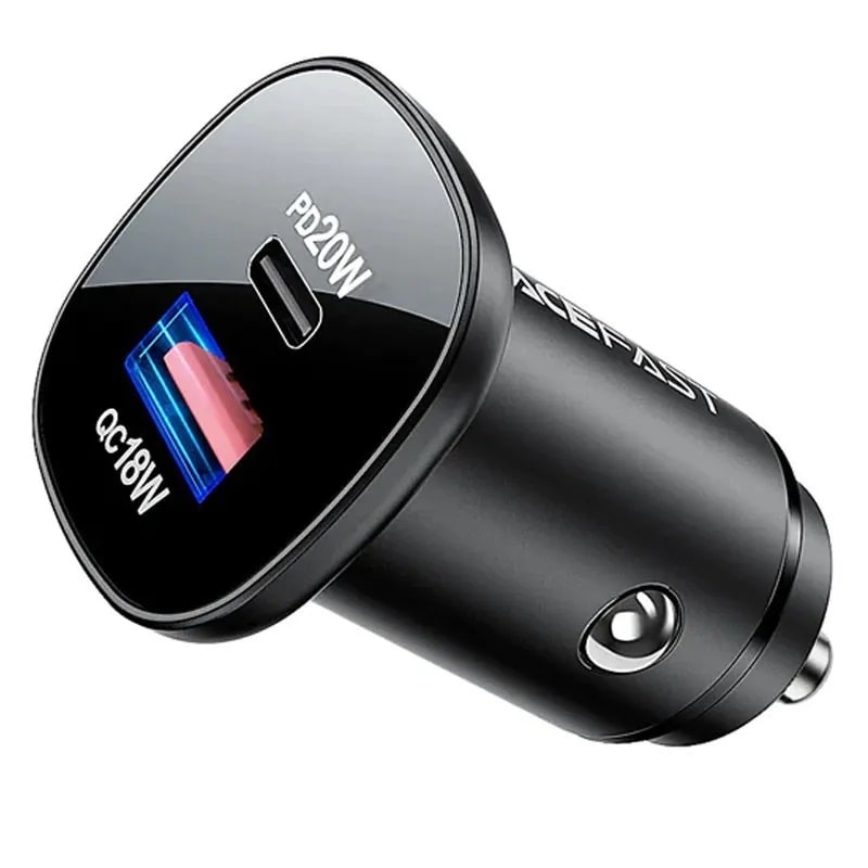 Автомобільний зарядний пристрій Acefast B1 Fast Charge Car Charger 38W Black (AFB1B)