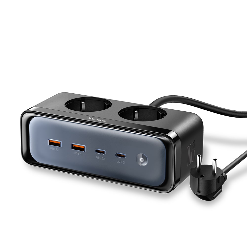 Сетевой фильтр Mcdodo [CH-4610] Multiple Outlet Power Strip 2x220V+2xUSB+2xUSB-C 70W EU Plug (Black)