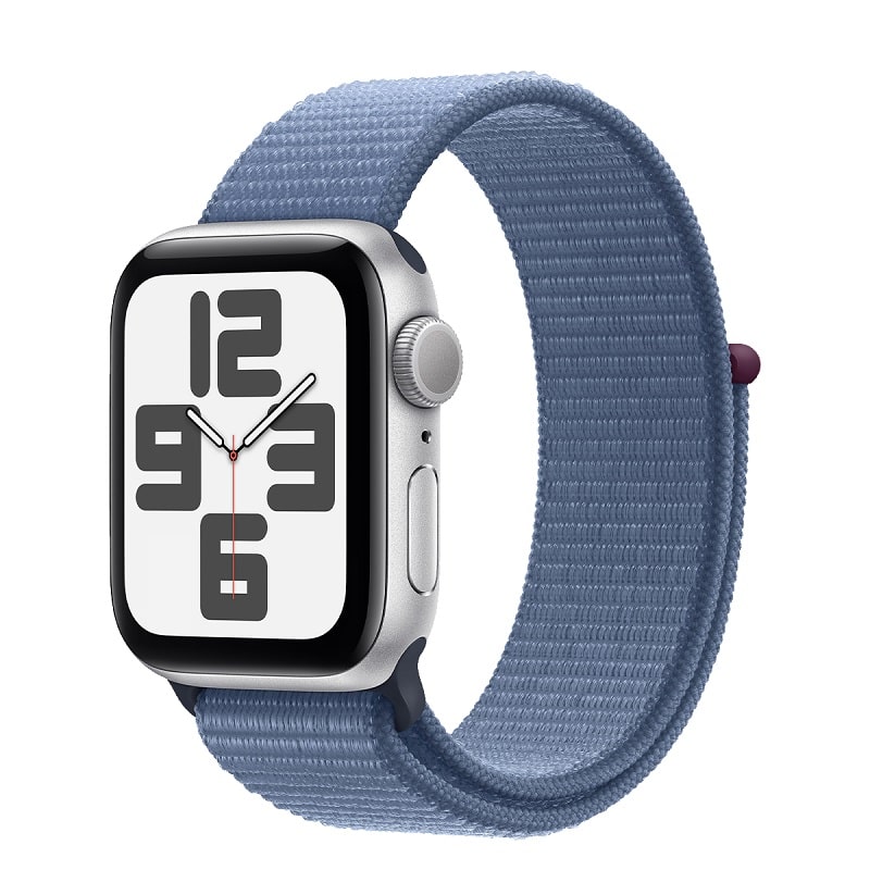 Apple Watch SE 2 GPS 40mm Silver Aluminium Case with Winter Blue Sport Loop (MRE33) 2023