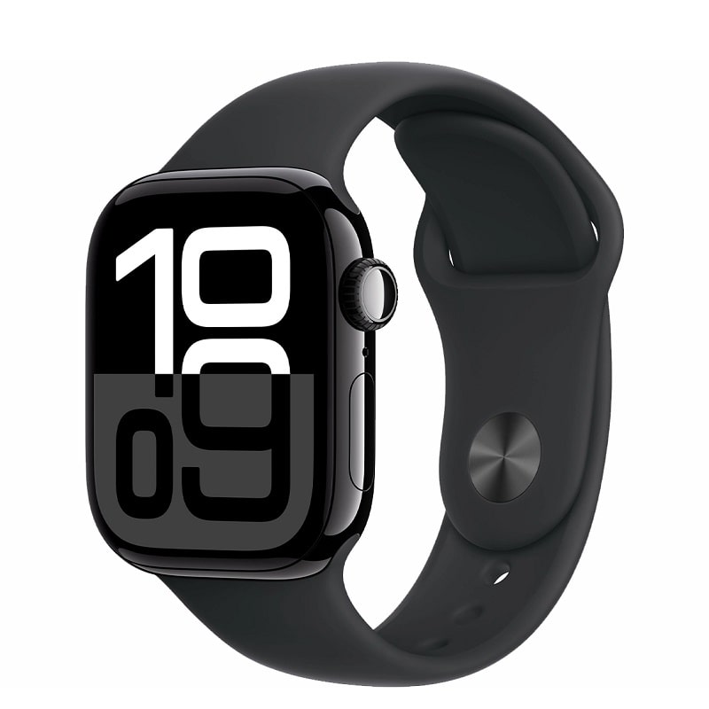 Смарт-часы Apple Watch Series 10 GPS 42mm Jet Black Alu. Case w. Black Sport Band - S/M (MWWE3)