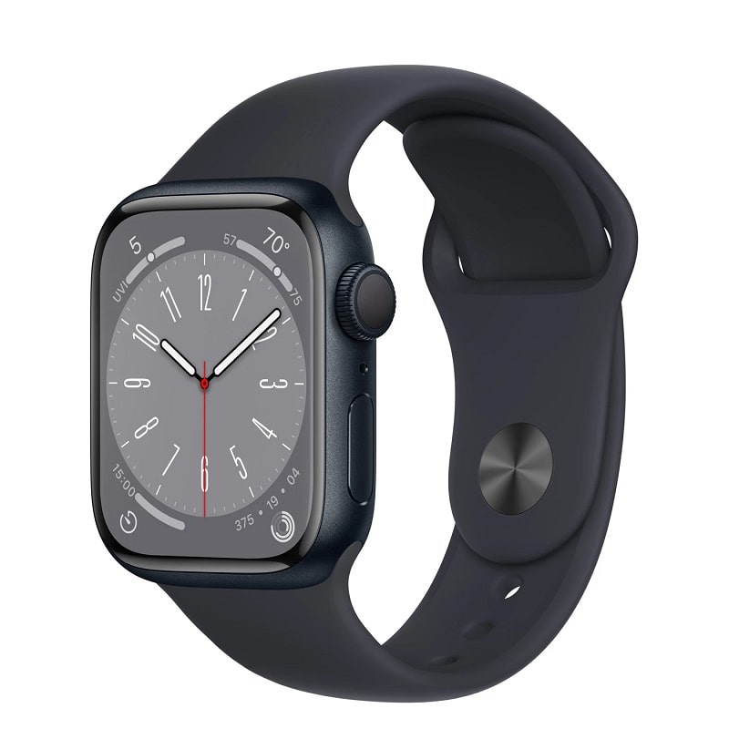 Apple Watch Series 8 GPS 41mm Midnight Aluminum Case w. Midnight Sport Band - Size M/L (MNU83)