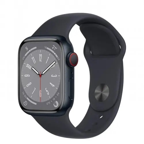 Смарт-часы Apple Watch Series 8 GPS 41mm Midnight Aluminum Case w. Midnight Sport Band - Size M/L (MNU83) Уценка