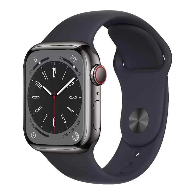 Смарт-часы Apple Watch Series 8 GPS + Cellular 41mm Graphite S. Steel Case w. Midnight S. Band (MNJJ3)