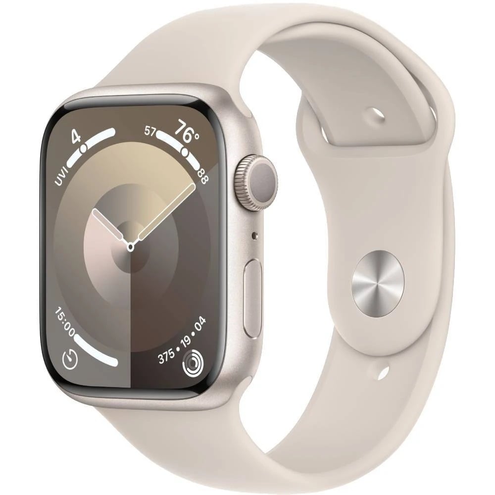 Apple Watch Series 9 GPS 41mm Starlight Aluminum Case w. Starlight Sport Band - S/M (MR8T3) Open Box