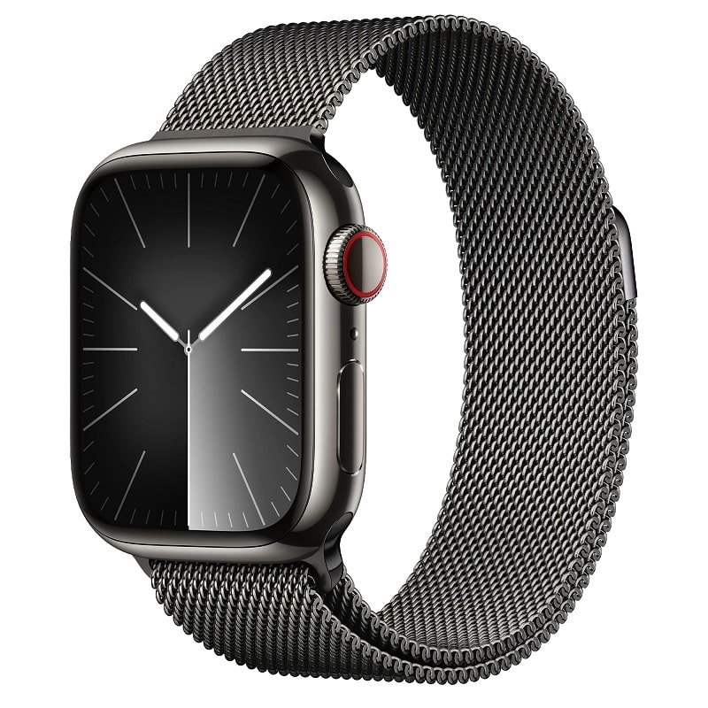 Apple Watch Series 9 GPS + Cellular 45mm Graphite S. Steel Case w. Graphite Milanese Loop (MRMX3)