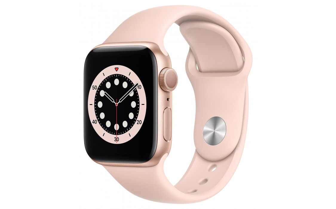 Б/У Apple Watch Series 6 GPS, 40mm Gold Aluminium Case with Pink Sand Sport Band (MG123)