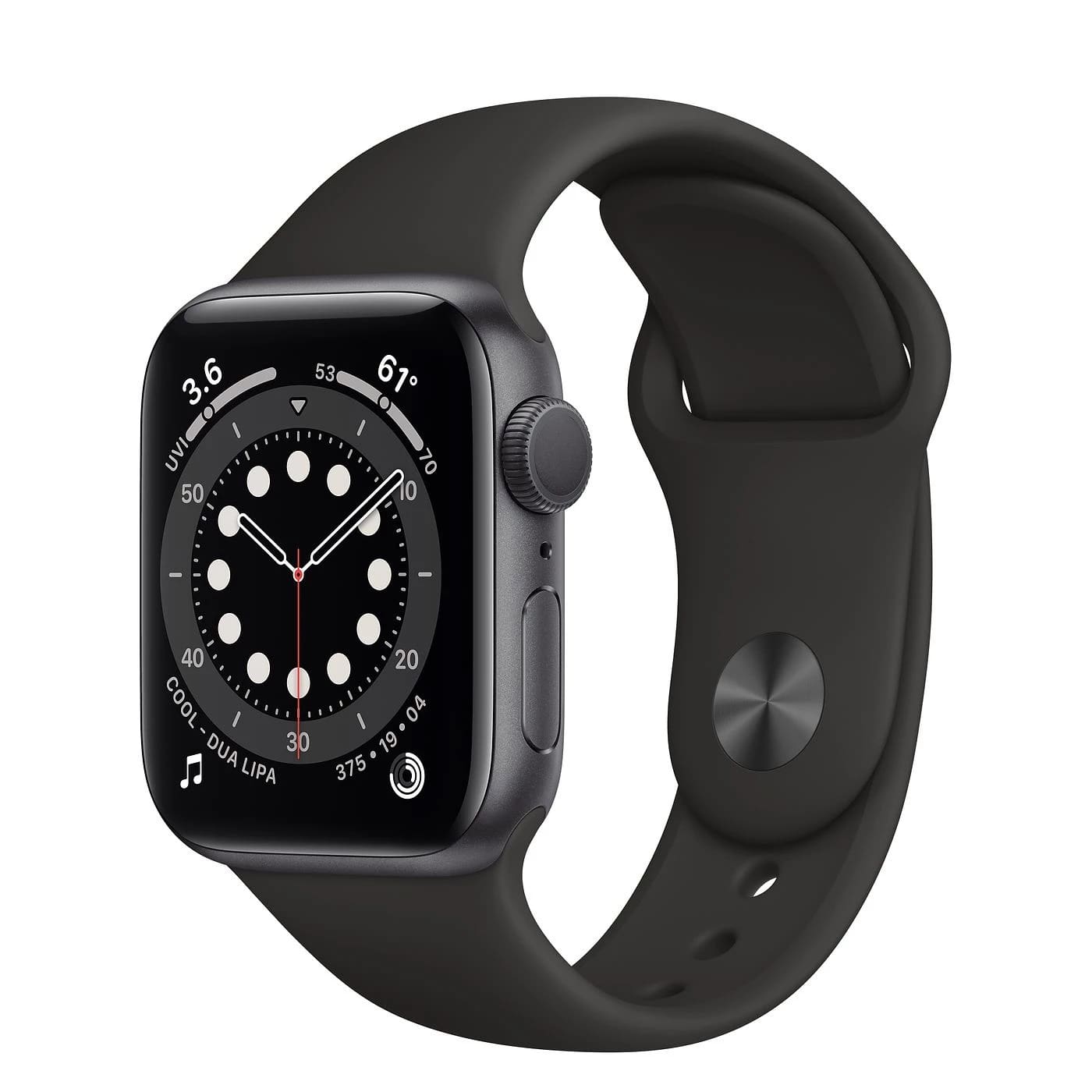 Б/У Apple Watch 6 40mm Space Gray Aluminum Case with Black Sport Band (MG133)