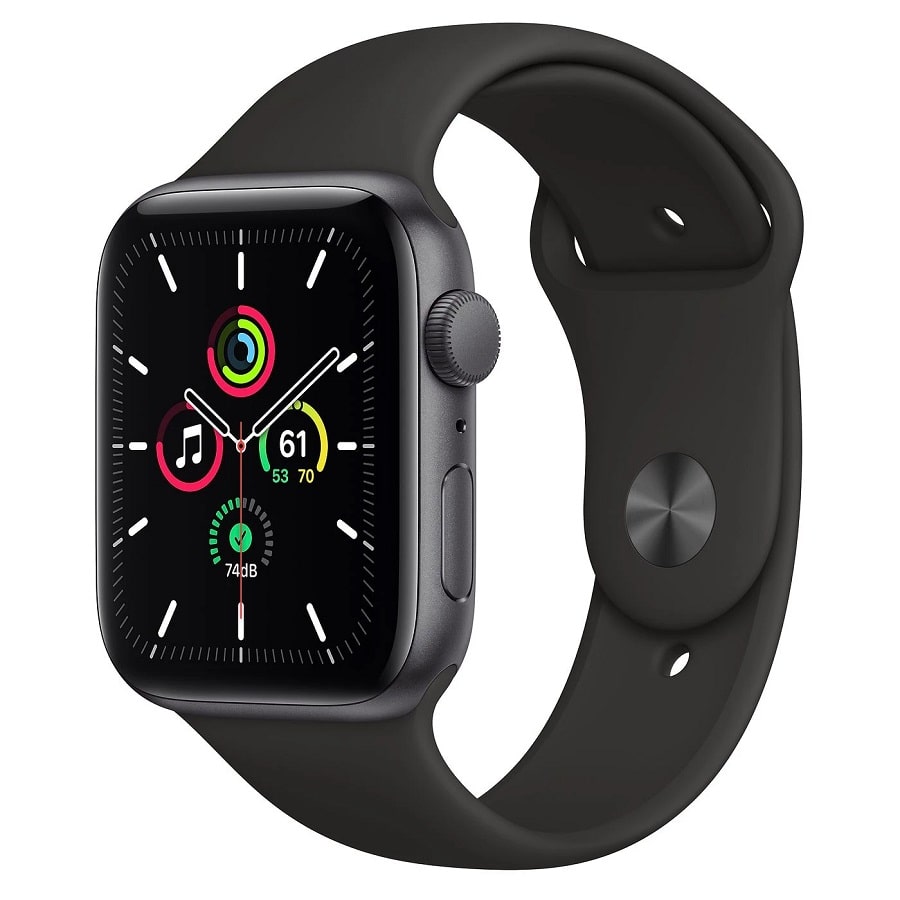 Б/У Apple Watch SE GPS 44mm Space Gray Aluminum Case with Black Sport Band (MYDT2)