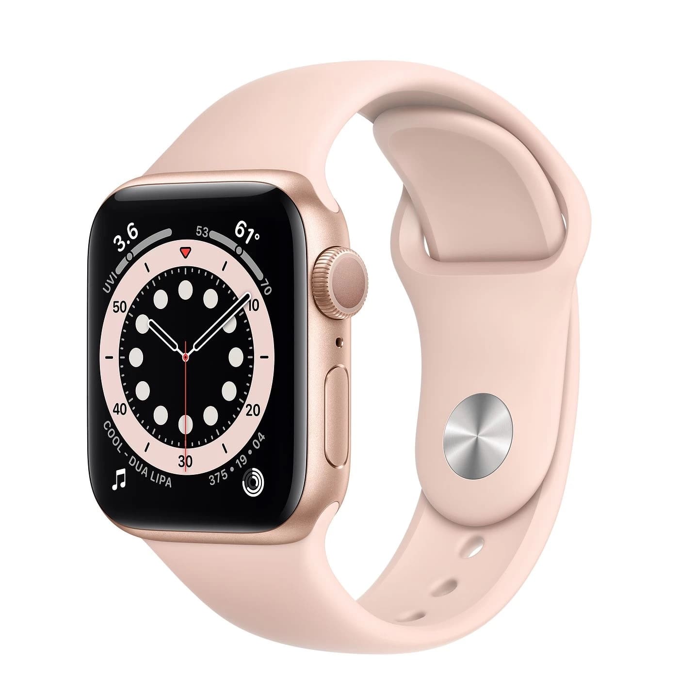 Б/У Apple Watch Series 6 GPS, 40mm Gold Aluminium Case with Pink Sand Sport Band (MG123)