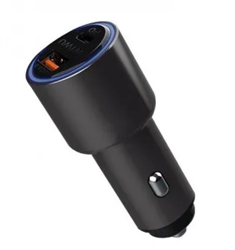 Автомобільна зарядка Wiwu Car Charger, Quick Charge Type-C PD + USB 3.0, Black