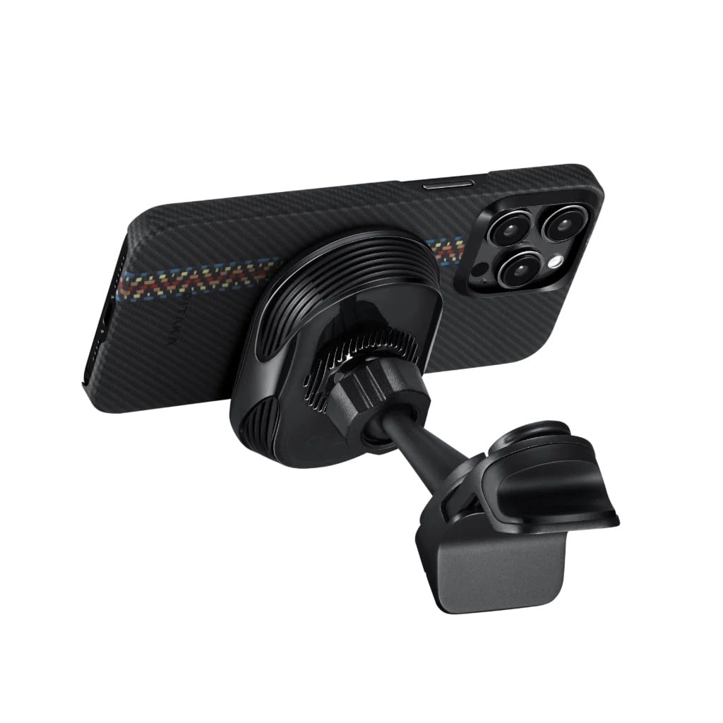 Автомобильное крепление с беспроводной зарядкой Pitaka MagEZ Car Mount Pro 2 Car Vent Black (Tesla) (CM2302T) - фото 2