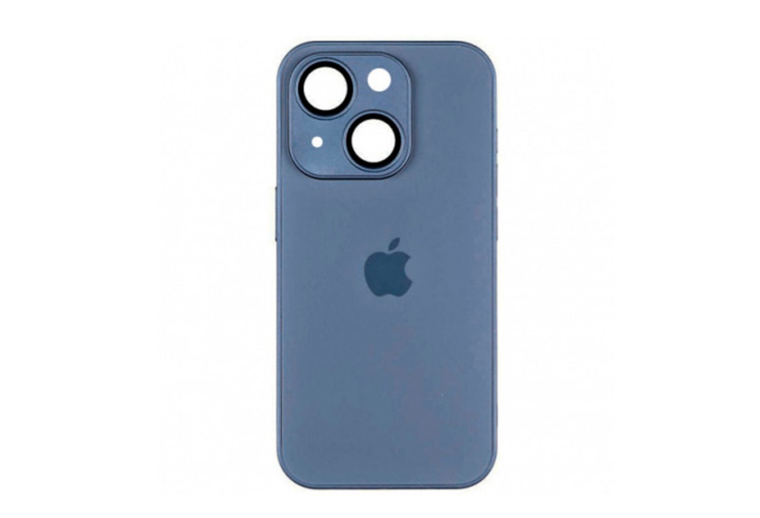 Чохол AG Glass With Magsafe iPhone 15 Plus - Titanium Blue