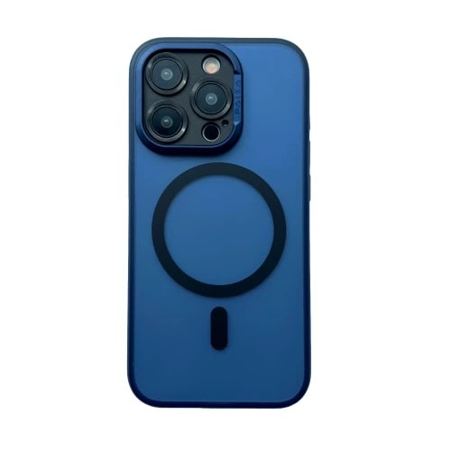 Чохол for Apple PAIKA Matte for iPhone 15 Pro Max with MagSafe захист камери blue