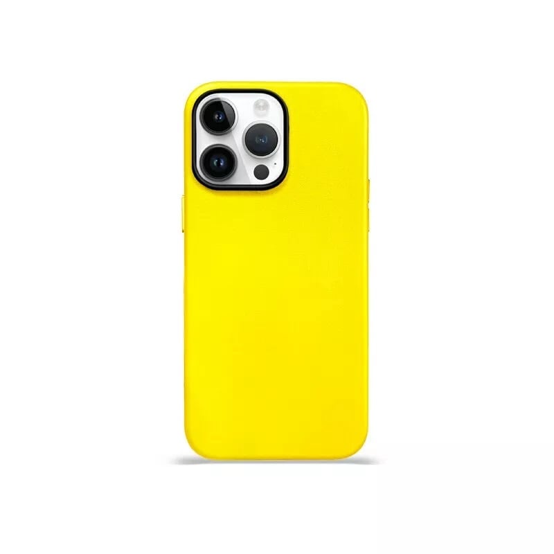 Чехол iPhone 14 Pro K-DOO Noble collection /Yellow + стекло в подарок!