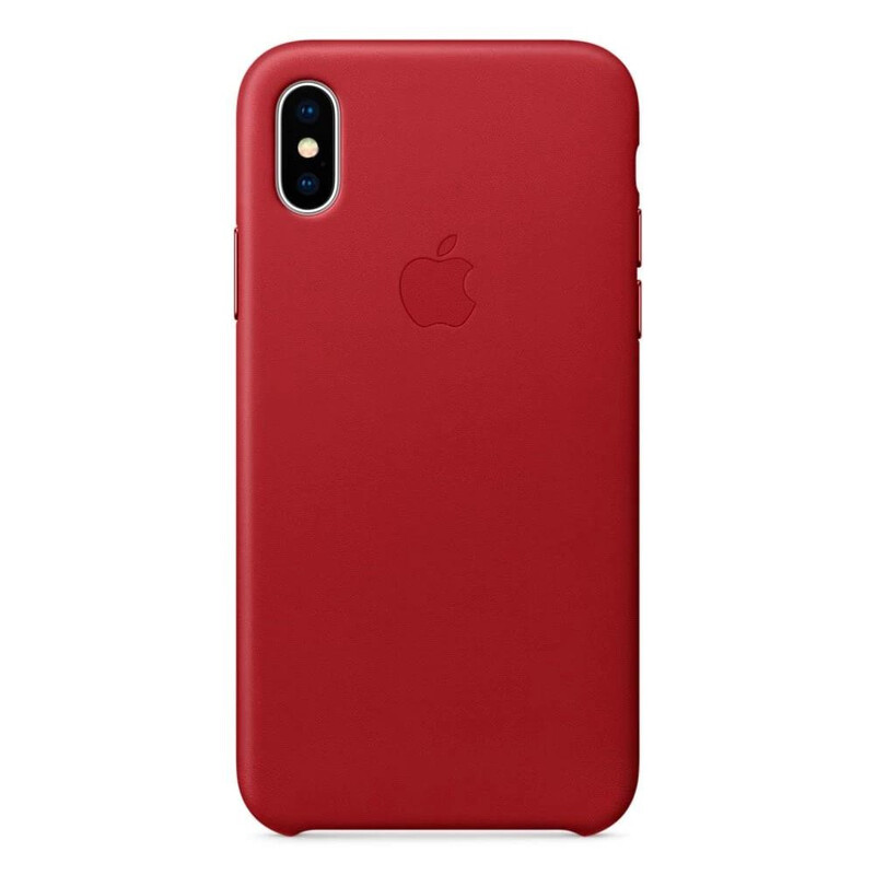 Шкіряний чохол  Leather Case iPhone XS Max red