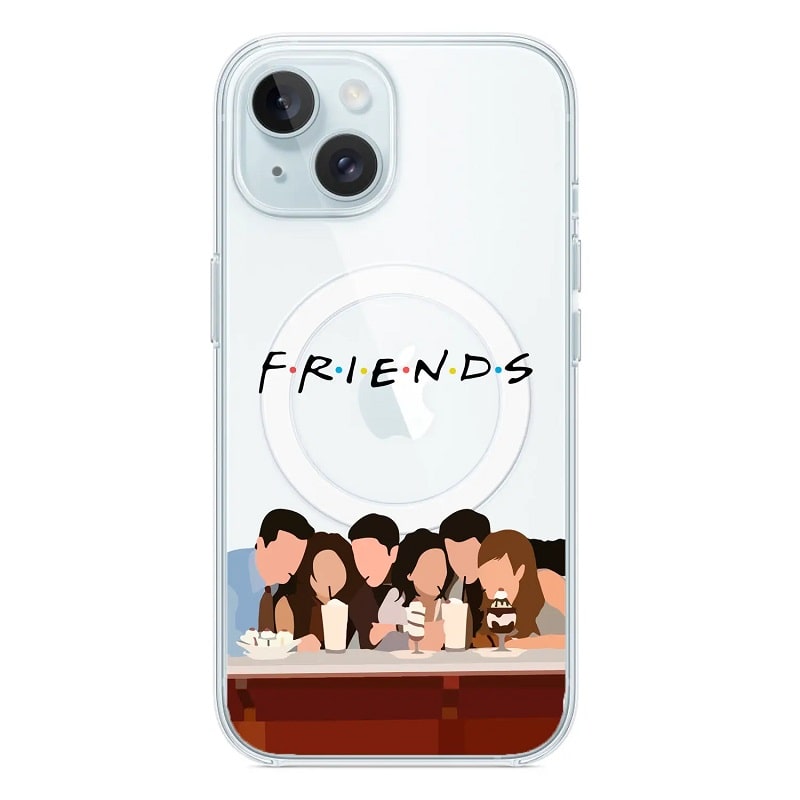 Чехол Print FRIENDS with MagSafe iPhone 16 Cafe