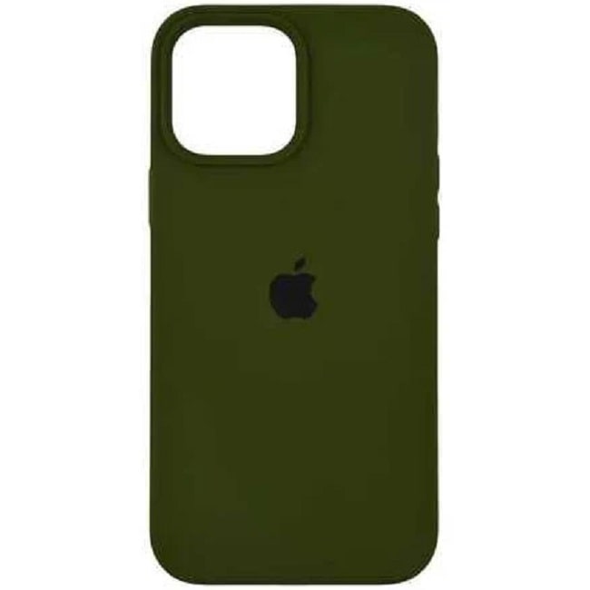 Чехол Silicone Case Open Camera iPhone 12 Pro Max, #45, Army Green