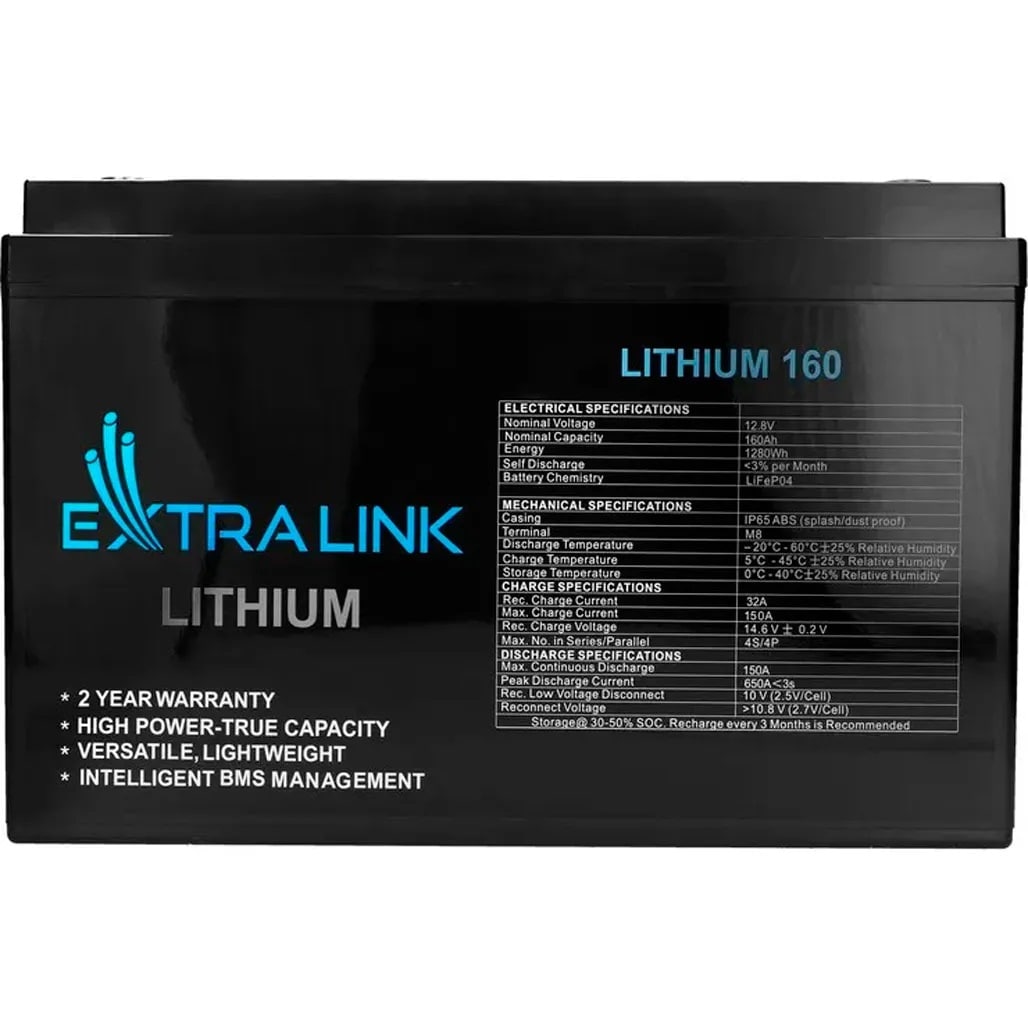 Аккумулятор для ИБП EXTRALINK LiFePO4 160AH 12.8V+BMS (EX.30462)