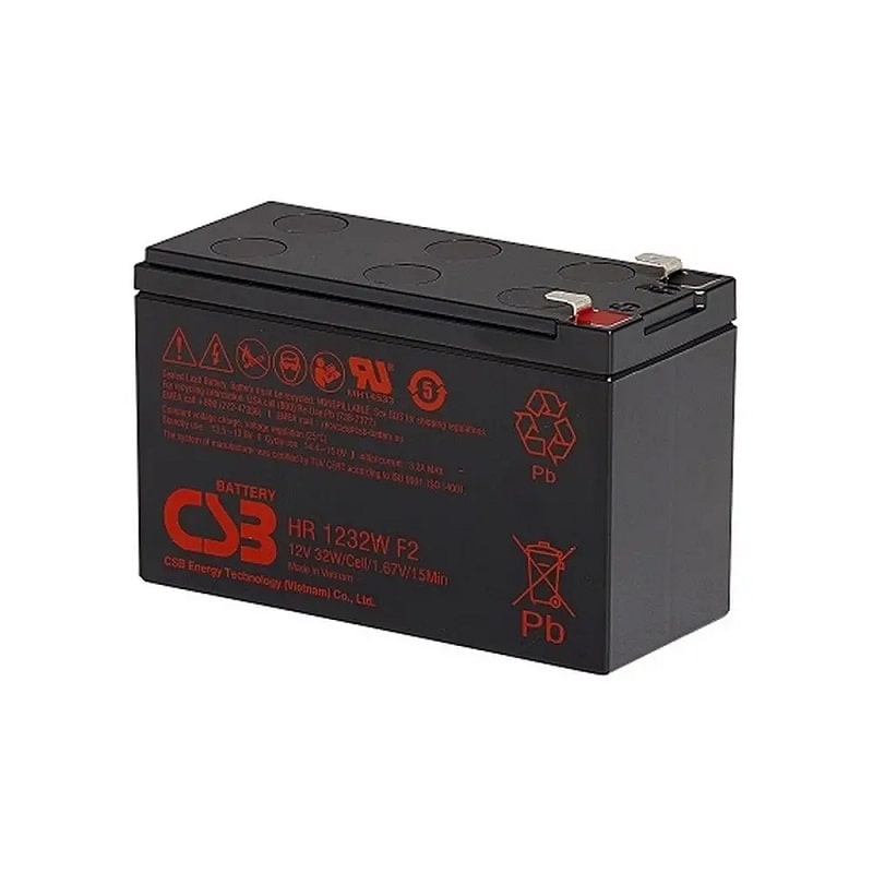 Акумулятор для ДБЖ CSB HR1232W, 12V 9Ah (HR1232W)