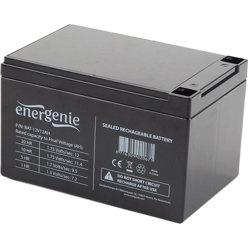 Акумулятор для ДБЖ EnerGenie 12В 12 Ач (BAT-12V12AH)