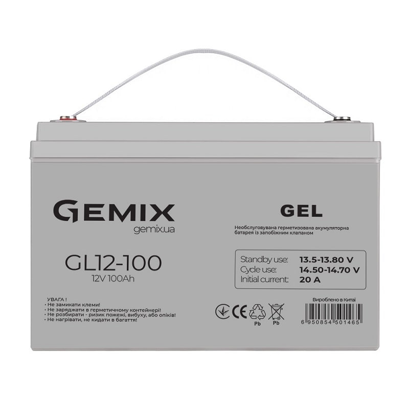 Акумулятор для ДБЖ Gemix GL 12В 100 Ач (GL12-100)