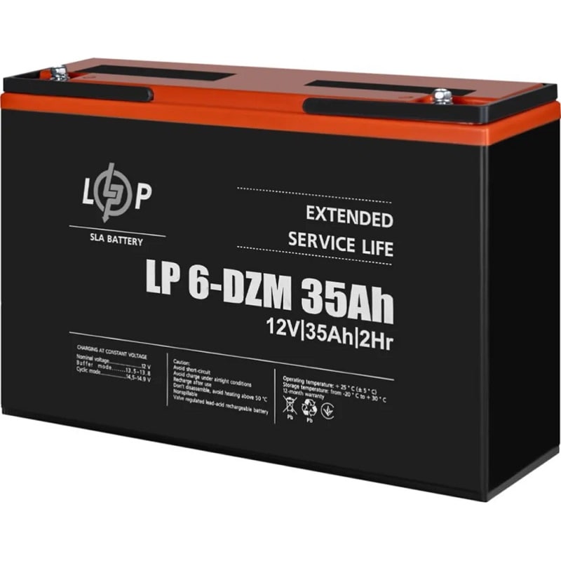 Акумулятор для ДБЖ LogicPower 12V 35Ah LP-6-DZM-35 (9335)