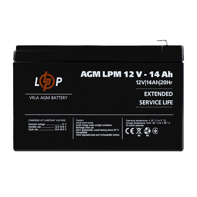 Аккумулятор для ИБП LogicPower LPM 12В 14Ач (4161)