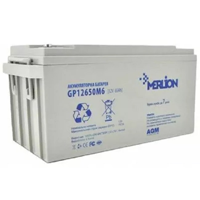 Аккумулятор для ИБП Merlion RDC12-65, 12V-65Ah GEL (G12650M6 GEL)