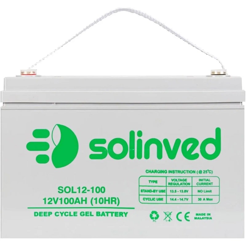 Аккумулятор для ИБП Solinved 12V-100Ah, GEL (SLG100-12)