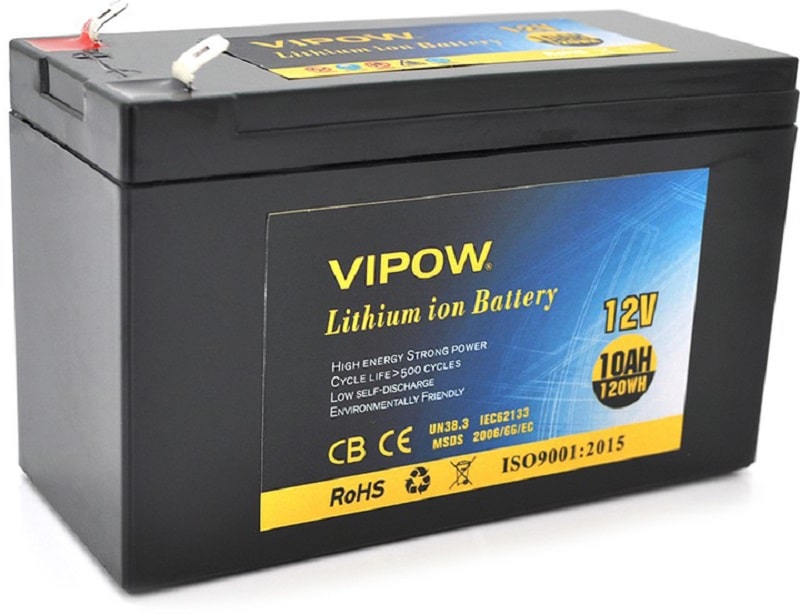 Акумулятор для ДБЖ Vipow 12V - 10Ah Li-ion (VP-12100LI)