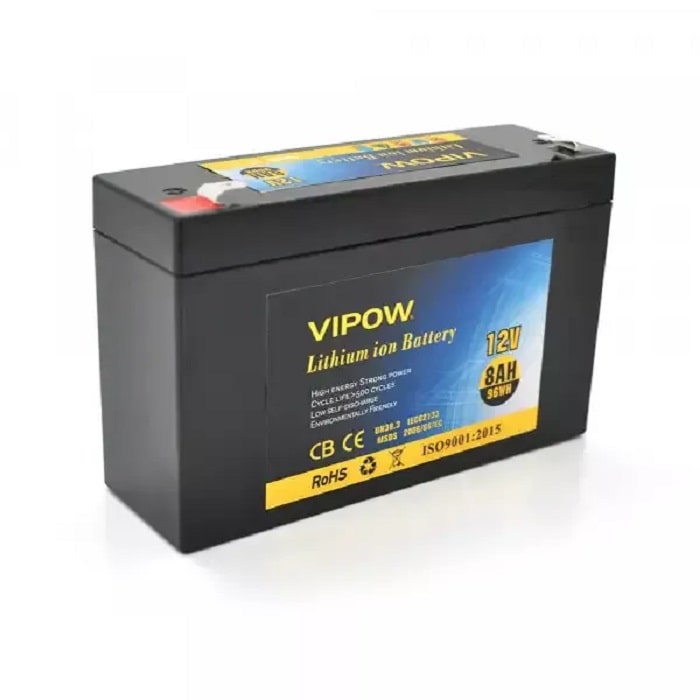 Акумулятор для ДБЖ Vipow 12V - 8Ah Li-ion (VP-1280LI)