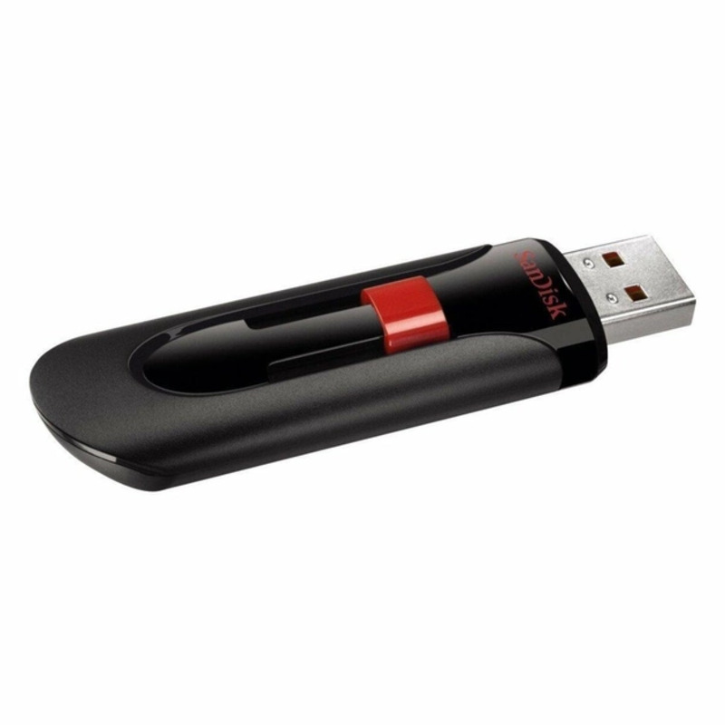 Накопичувач Flash SanDisk USB 2.0 Cruzer Glide 128Gb Black/Red (SDCZ60-128G-B35)