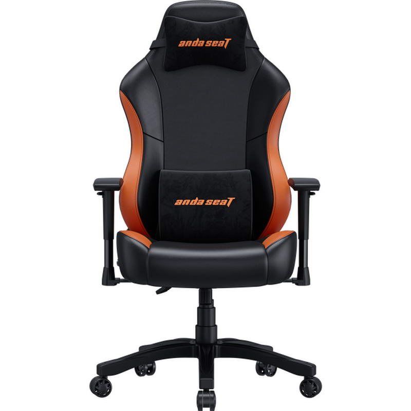 Крісло ігрове Anda Seat Luna Color Size L Black/Orange PVC (AD18-48-BO-PV)