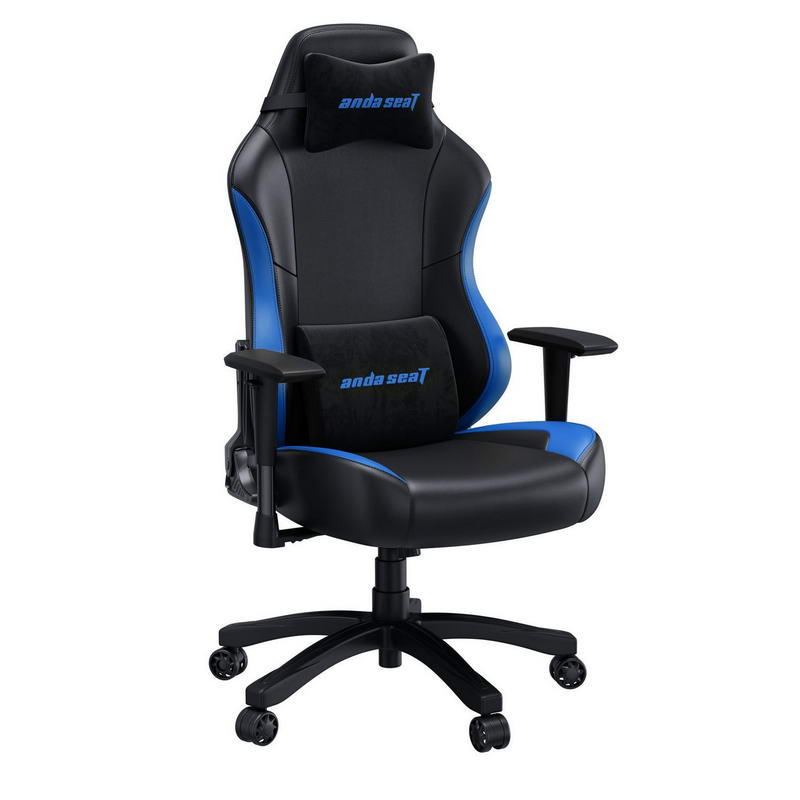 Кресло игровое Anda Seat Luna Color Size L Black/Blue PVC (AD18-48-BS-PV)