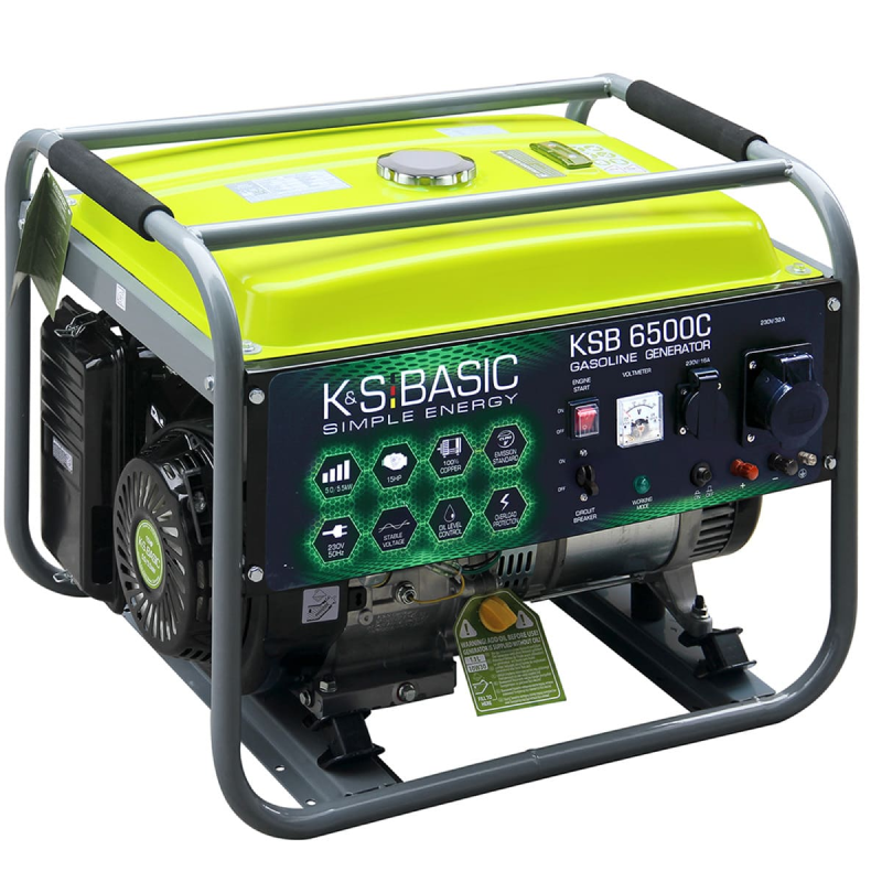 Бензиновий генератор K&S BASIC KSB 6500C - фото 2