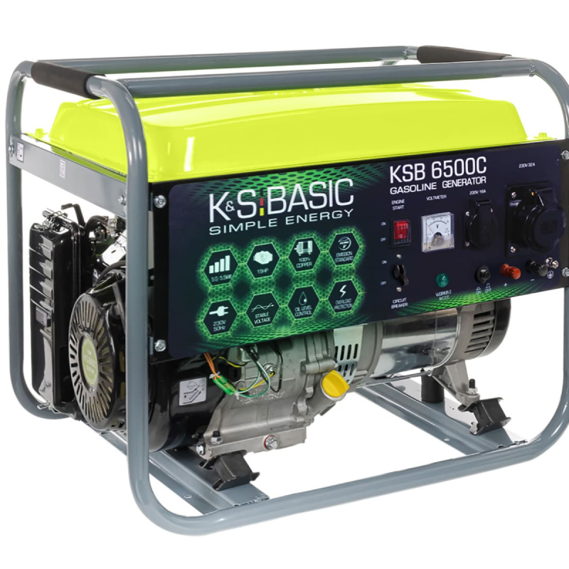 Бензиновий генератор K&S BASIC KSB 6500C - фото 3