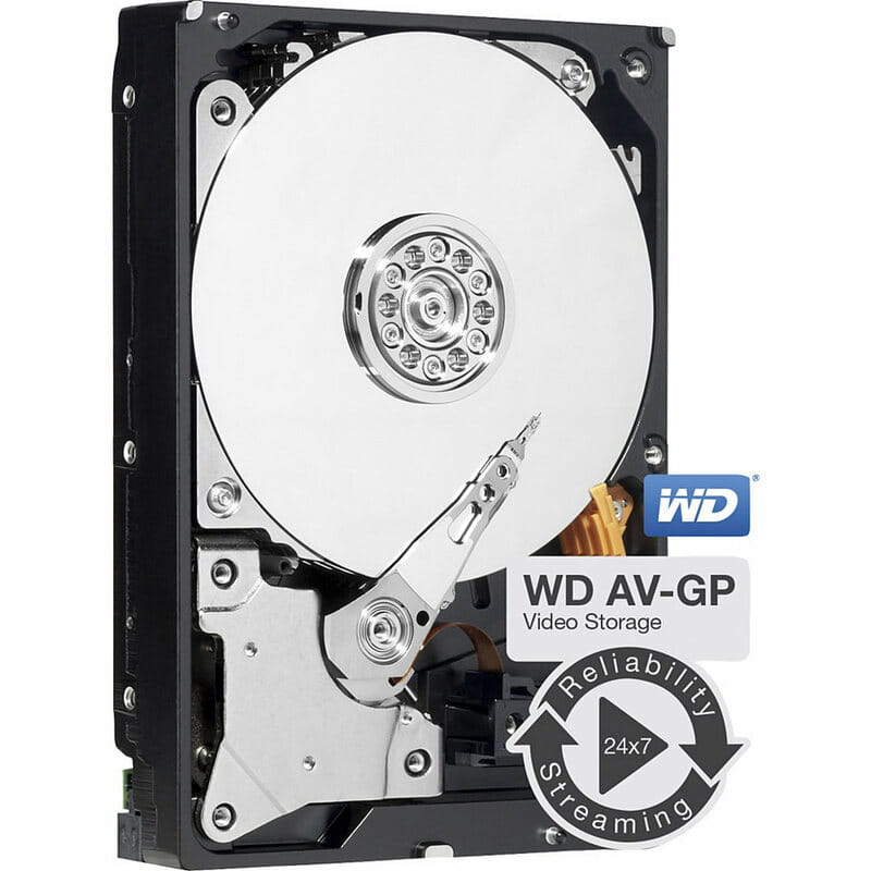 Накопитель HDD SATA 2.0Tb WD, 64Mb, Caviar AV-GP (WD20EURX) Refurbished