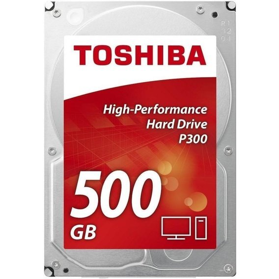 Накопитель HDD SATA 500GB Toshiba P300 7200rpm 64MB (HDWD105UZSVA)