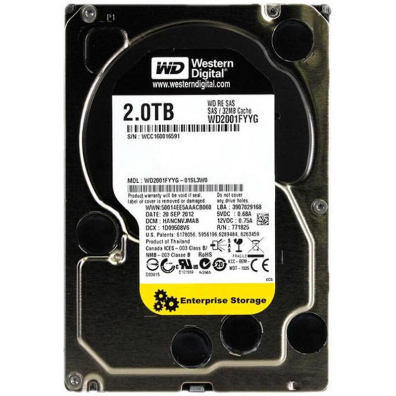 Внутрішній накопичувач HDD 3.5" SAS 2.0TB WD Enterprise Class 7200rpm 32MB (WD2001FYYG)