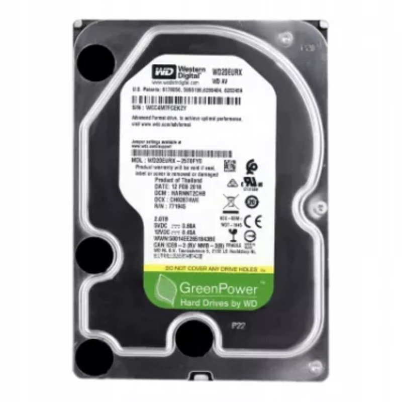 Внутрішній жорсткий диск 3.5" 2TB WD (# WD20EURX #)