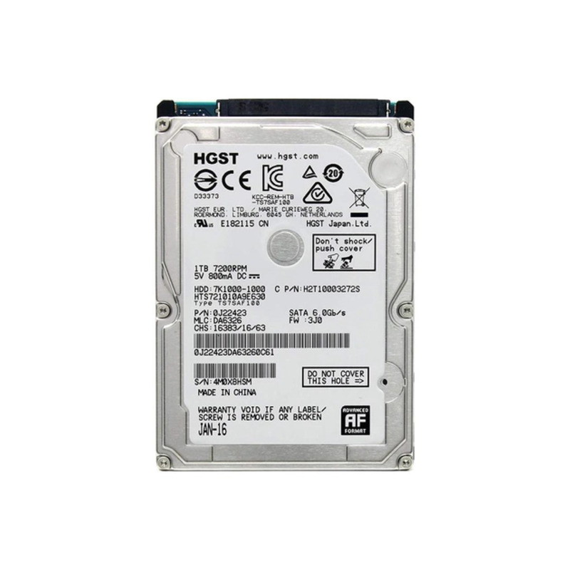 Внутренний жесткий диск для ноутбука 2.5" 1TB WDC Hitachi HGST (HTS721010A9E630)