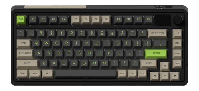 Клавиатура игровая FL ESPORTS CMK75 Desert Grey FLCMMK Ice Pink switches TFT Knob Three-Mode (CMK75-7530)