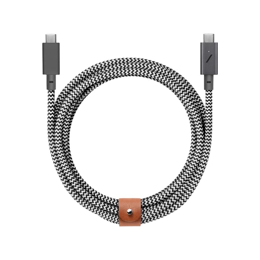 Кабель Native Union Belt Cable USB-C to USB-C Pro 240W Zebra (2.4 m) (BELT-PRO2-ZEB-NP)