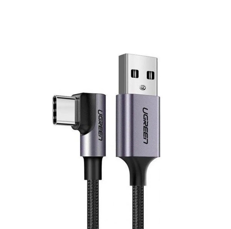 Кабель UGREEN US284 Right Angle USB-A to USB-C Cable 2m (Space Gray) (UGR-50942)