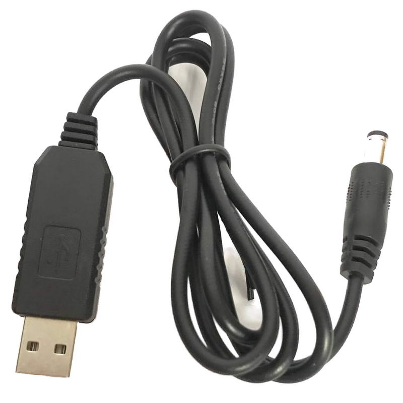 Кабель живлення USB to DC 5.5х1mm 12V 1A (no pac)