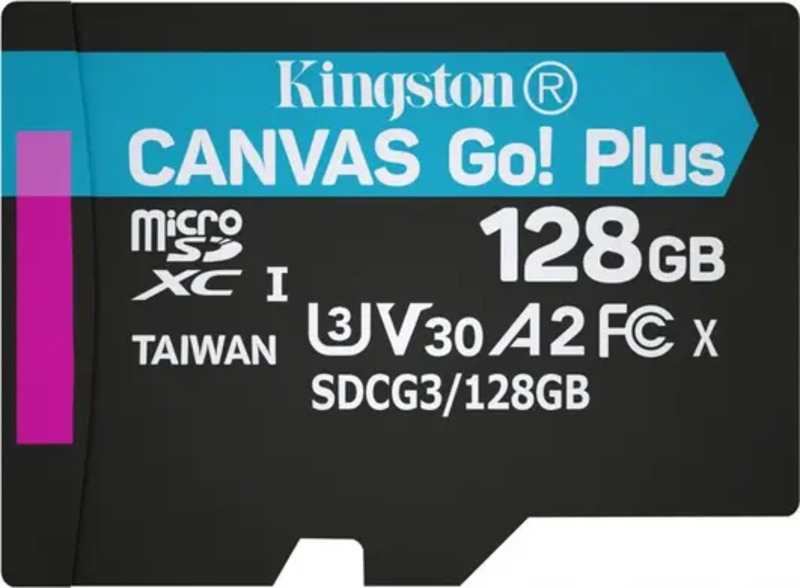 Карта пам`яті MicroSDXC 128GB UHS­I/U3 Class 10 Kingston Canvas Go! Plus R170/W90MB/s 