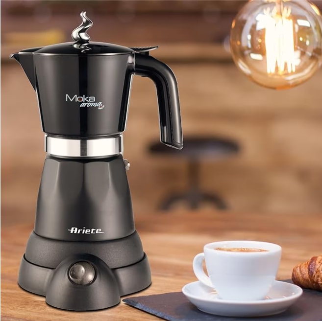 Кавоварка гейзерна Ariete Moka Aroma Elettrica Nera 1358A Black - фото 3