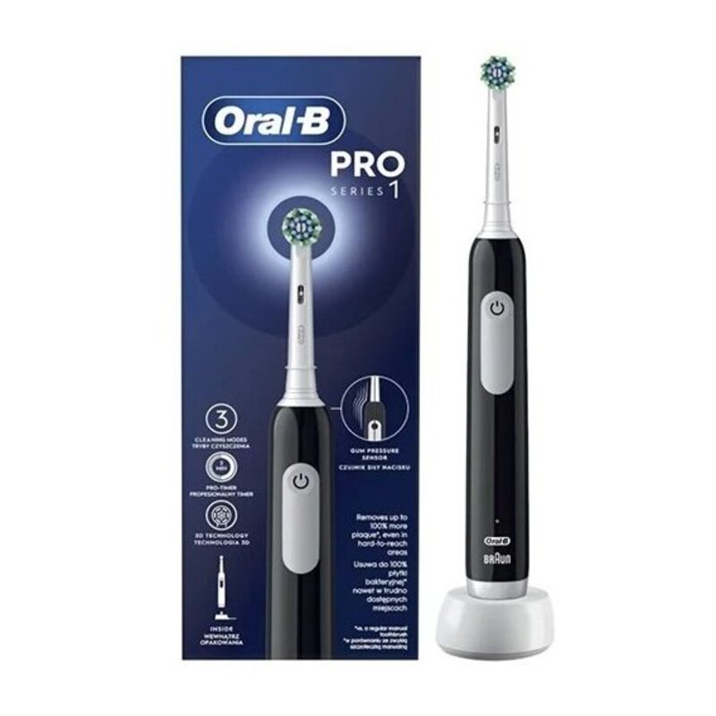 Електрична зубна щітка Oral-B Braun Pro1 D305.513.3 Black