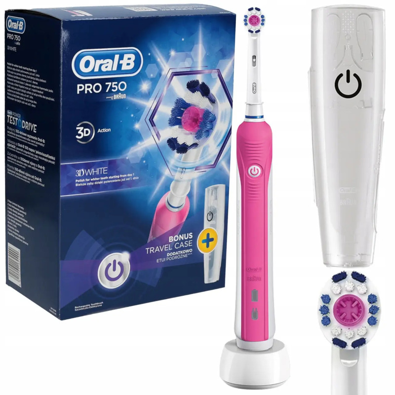 Електрична зубна щітка Oral-B PRO 750 D16 CrossAction Pink (D16.513.UX Pink) Europe