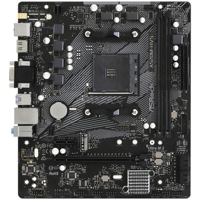 Материнская плата ASRock A520M-HVS Socket AM4